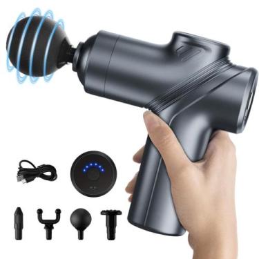 Imagem de Pistola de massagem LEERCON Deep Tissue com motor silencioso de 4 cabe