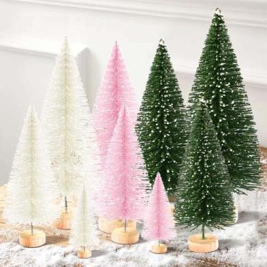Imagem de Decoração de Natal Mini Trees Hommtina, 9 unidades com 4 tamanhos (ver