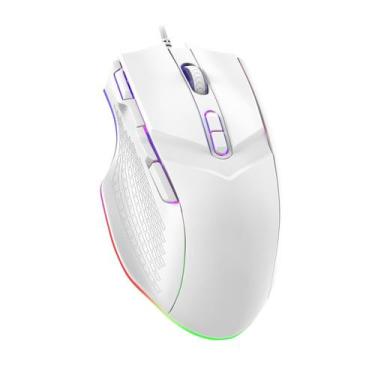 Imagem de Mouse para jogos LEWENTECH 7200 DPI 8 botões RGB LED branco