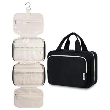 Imagem de Bolsa de higiene Narwey Hanging para mulheres de viagem preta (média)