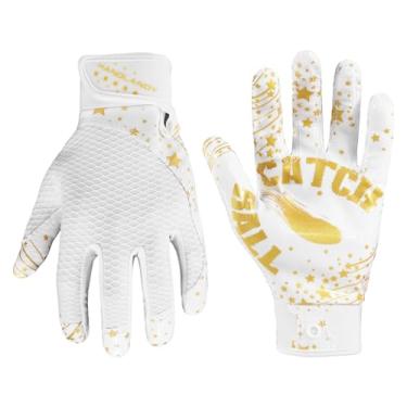 Imagem de Luvas de futebol para crianças, jovens e adultos – Luvas receptoras super adesivas com forte aderência e durabilidade – Ótimo presente para meninos, meninas e homens