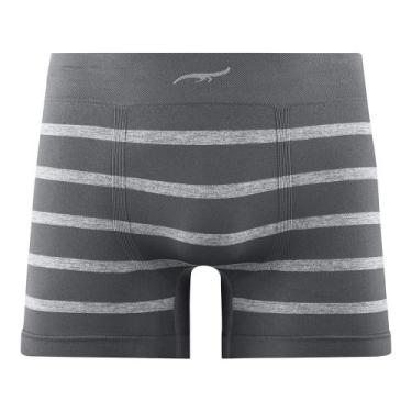 Imagem de Cueca Boxer Listrada sem Costura Grafite Zee Rucci, M