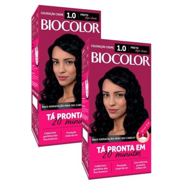 Imagem de Kit 2 Tinta de Cabelo Biocolor Mini Kit Preto Fundamental 1.0