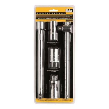 Imagem de Soquetes Encaixe 1/2 Jogo 5PCs Cromo Vanadio EDA 9OC