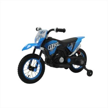 Imagem de Moto Infantil Motorizada Motoca Azul Bivolt Penu De Borracha