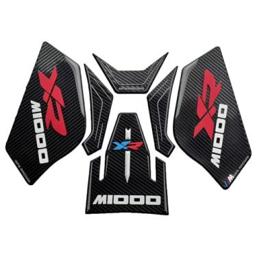 Imagem de Capa protetora de borracha para tanque de gasolina para guarnições de carenagem decalque compatível com BMW M1000XR M1000 XR Vermelho