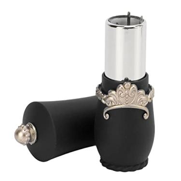 Imagem de YOUTHINK Almofadas de Alfinetes de Desenho Animado, Formato de Batom, Design Retrátil Requintado, Coletor de Agulhas Doméstico Portátil, ótimo Presente de Costura para Iniciantes e (Preto)