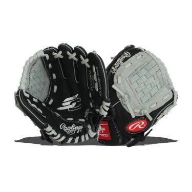 Imagem de Rawlings | SURE CATCH T-Ball e luva de beisebol juvenil | arremesso para mão direita | 24 cm | preto/cinza