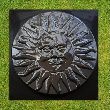 Imagem de BETONEX Sun Moon Garden Stone Stepping Mold Pathmaker Mold Concrete - Sun Stepping Stone Precast Concrete Pavers Mold - Round DIY Concrete Molds Walkway - Pavement Casting Pathmaker Mold