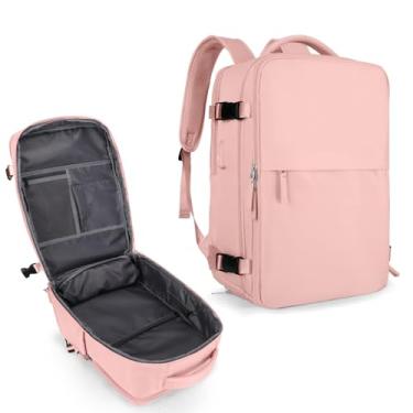 Imagem de Mochila coowoz de viagem esportiva unissex, bagagem de cabine, aprovada por companhias aéreas, para notebook, B - Rosa, Large