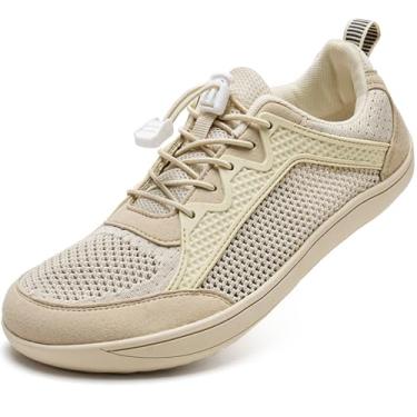 Imagem de WateLves Wide Water Shoes Tênis masculino feminino minimalista para caminhada, praia, casual, sola zero drop, Bege, 8.5 Wide Women/7 Wide Men
