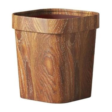 Imagem de Caixote do lixo de plástico, lixeira aberta com pressão e fundo antiderrapante, cesto de lixo de escritório Liviroom de 12/14 litros, cesto de lixo sem tampa, lixeira