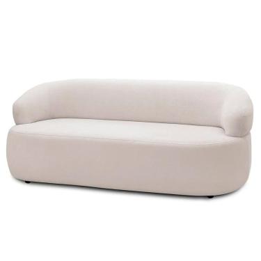 Imagem de Sofá 2 Lugares Living Orgânico Sala De Estar 140cm Conka F05 Veludo Bege - Mpozenato