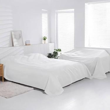 Imagem de SXYMTSW Capa leve contra poeira para camas, capa de cinza respirável para casa, pano de proteção contra poeira de móveis, para sofá, armário, cadeira (tamanho: 120 x 200 cm (47,2 x 78,7 polegadas