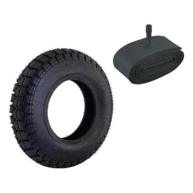 Imagem de Kit Pneu e Câmara de Ar 3.25-8 Para Carrinho De Mão Carretinha Carriola de Carga Construção (1 Câmera de AR)