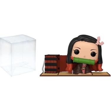 Imagem de Funko Mini Nezuk o in Box (Boxlunch): P o p ! Animation Vinyl Figurine Bundle with 1 Compatible Protector (883-50346 - B)