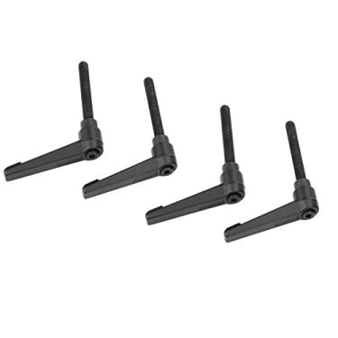 Imagem de ZJchao Punhos Alavanca de Aperto, 4 Botões Máquina do Metal Dos Pces Botão Catraca Alça de Fixação Ajustável Linha Masculina de Aço Inoxidável M6 (Comprimento do parafuso 50MM)