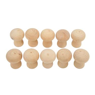Imagem de Bonecos de madeira inacabados DIY Craft Set 10PCS Material de tronco feito à mão Superfície lisa resistente ao desgaste para projetos de arte infantil Decorações de festas de