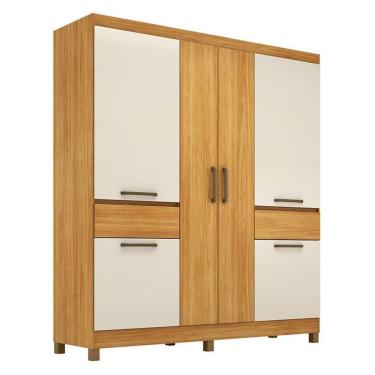Imagem de Guarda Roupa Casal Mauá Cinamon Touch Off White - Demóbile