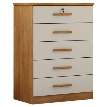 Imagem de Cômoda Gaveteiro Suiça Com Chave Cumaru 25 Fendi - Novo Horizonte