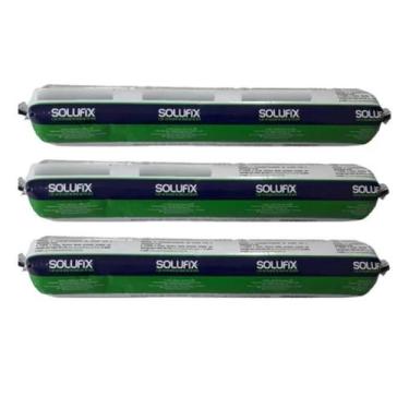 Imagem de Kit 2 Cola Adesivo Silicone Selante Sache PU 40 Cinza 800g Uso Geral S