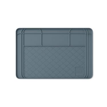 Imagem de Tapete impermeável embaixo da pia para cozinha, 86 cm x 55 cm (personalizável para tamanhos menores), bandeja coletora de silicone para armários de cozinha e banheiro, comporta até 3,3 galões de