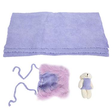 Imagem de Generic Adereços para Fotos de Recém-nascidos, Lindo Chapéu de lã de tricô, Conjunto de Fantasia de Brinquedo para Fotografia de bebê (#13)