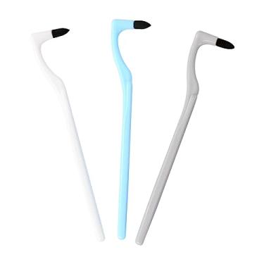 Imagem de Kit de limpeza de dentes removedor de tártaro de 3 peças, ferramenta de remoção de manchas de placa (branco, azul e cinza)