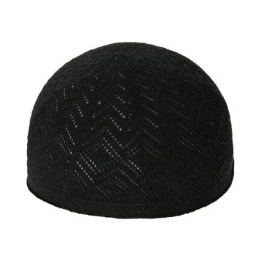 Imagem de Touca Islâmica Kufi Taqiya Takke Peci Em Preto, Branco E Cinza Para Ho