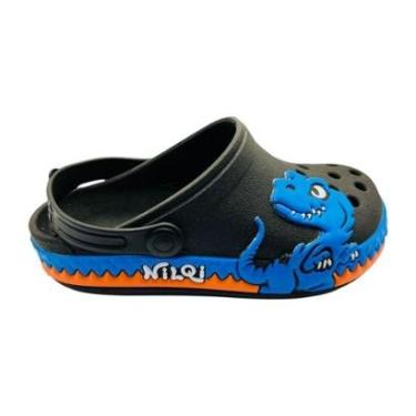 Imagem de Sandália Infantil Babuche Nilqi Dinossauro Azul-Masculino