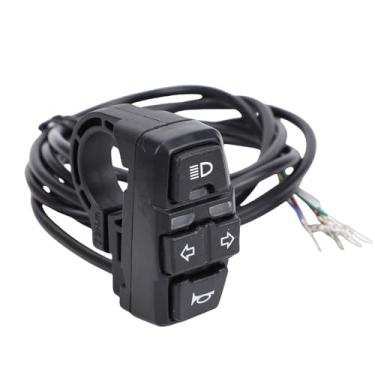 Imagem de Zerodis Interruptor de Sinal do Guidão de Motocicleta, Interruptor de Controle de Sinal de Buzina do Farol, Adequado para a Maioria das Motocicletas Elétricas, Bicicletas, Scooters, Karts, ATVs, de