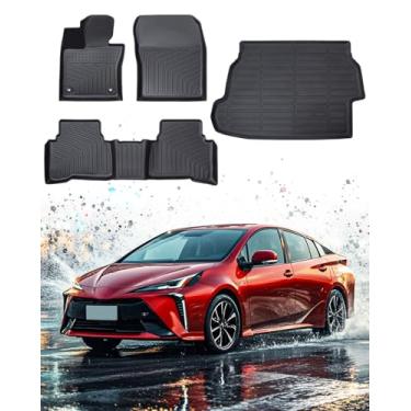 Imagem de Tapetes de chão forro de carga para Toyota Prius & Prius Prime 2023 2024 2025 2026, tapetes de carro para todos os climas, para Prius de 5ª geração 2023-2026, antiderrapante à prova d'água, acessórios