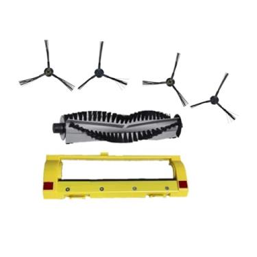 Imagem de Hujscufdjy Escova lateral com tampa de escova robótica, compatível com ILIFE A80 Plus, acessórios de reposição para aspirador de pó robótico, escova principal (um conjunto)