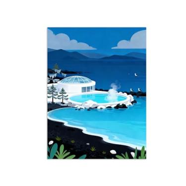 Imagem de Pôster paisagem - Islândia - Impressões em Tela - Imagem Moderna Natureza para Sala de Estar Decoração 70x90cm Sem Moldura