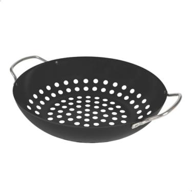 Imagem de Frigideira Wok para Grelha Ideal para Churrasco, Grelhados e Preparos Profissionais,Cozimento Uniforme com Revestimento Antiaderente