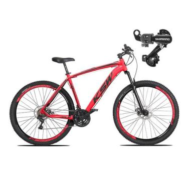 Imagem de Bicicleta aro 29 KSW XLT 24 Marcha Shimano Freio Hidráulico, Vermelho,