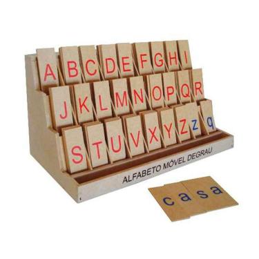 Imagem de Brinquedos Educativos Alfabeto Móvel Degrau 130 Peças