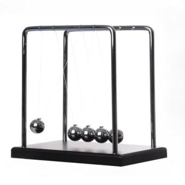 Imagem de Pêndulo de Newton Enfeite Decoração p/Sala Escritório Balance Balls decoração sala objetos(Grande: 13,5 cm de altura)