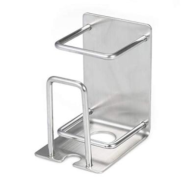 Imagem de Suporte de escova dentes montado na parede copo enxágue pasta organizador banheiro