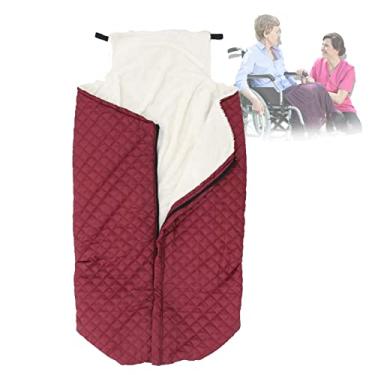 Imagem de SLGGPJBU Cobertor para cadeira de rodas capa aconchegante para cadeira de rodas cobertor de inverno perna pé bolsa traseira para pacientes em cadeiras de rodas