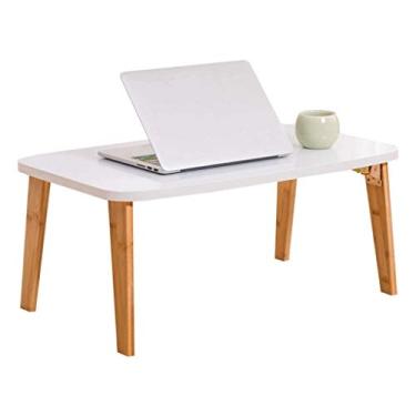 Imagem de Mesa dobrável, mesa de laptop portátil para mesa em pé para cama e sofá, bandeja de servir café da manhã
