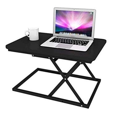 Imagem de Mesa elevatória em pé para computador de escritório mesa de aço inoxidável painel de fibra dobrável mesa móvel bancada de trabalho