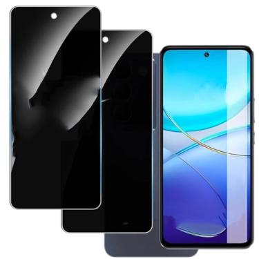 Imagem de Para VIVO V40 SE, 2 PCs com Filme de Tela de Privacidade Protetor de Vidro Temperado