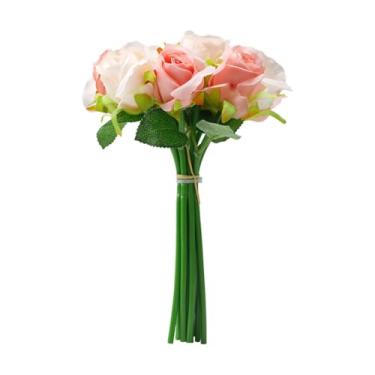 Imagem de Flores artificiais para decoração, buquê de simulação, buquê de mão, buquê de noiva, arranjo de flores, plantas artificiais e flores