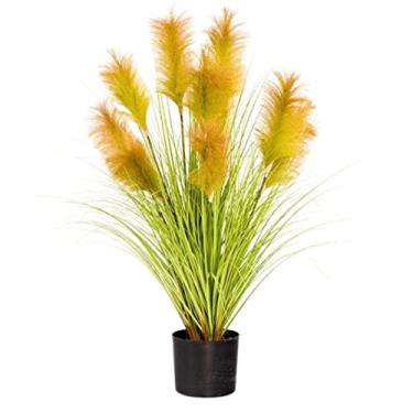 Imagem de SLGGPJBU Plantas falsas planta artificial junco árvores artificiais para uso externo e interno, árvores de plantas falsas em vaso para decoração de jardim de casa e escritório presente plantas