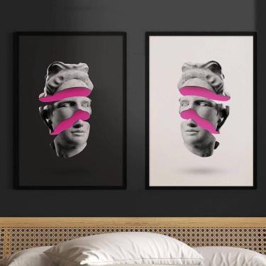 Imagem de Kit 2 Quadros Decorativos Pop - Esculturas 45X34Cm