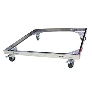 Imagem de U5GAAALPPQ9 Suporte inferior de geladeira suporte móvel para máquina de lavar roupa base de tamanho ajustável telescópico com 4 rodas de bloqueio armário de lavanderia