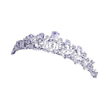 Imagem de Conjunto De Acessórios De Noiva Feminino Com Quatro Peças: Tiara, Coro