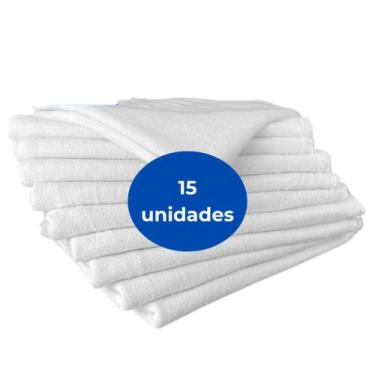 Imagem de Kit Pano De Chão Branco Grande Grosso Atacado Saco Duplo 45 cm x 70 cm