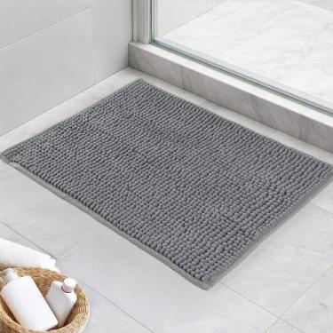 Imagem de Tapete Banheiro Macarrão Bolinha Popcorn Antiderrapante Macio Absorven